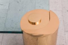 Karl Springer LTD Karl Springer LTD Polished Bronze Sculpture Leg Table USA - 4036726