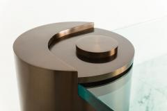 Karl Springer LTD Karl Springer LTD Royal Bronze Sculpture Leg Table USA - 4036710