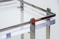 Karl Springer LTD Karl Springer LTD Stainless Steel and Lucite Bar Cart USA - 4036752