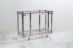 Karl Springer LTD Karl Springer LTD Stainless Steel and Lucite Bar Cart USA - 4036762