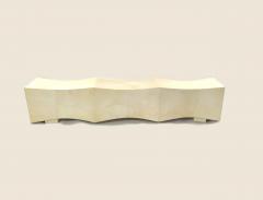 Karl Springer LTD Karl Springer Ltd Freeform Beige Parchment Cameo 3 Seat Bench - 4275035