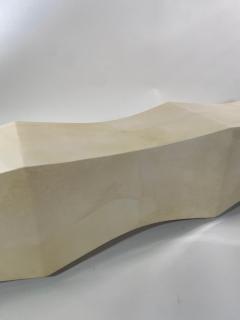 Karl Springer LTD Karl Springer Ltd Freeform Beige Parchment Cameo 3 Seat Bench - 4275038