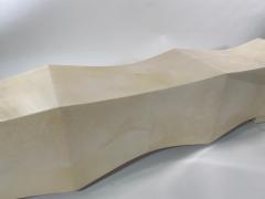 Karl Springer LTD Karl Springer Ltd Freeform Beige Parchment Cameo 3 Seat Bench - 4275039