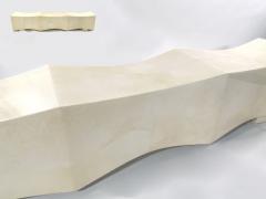 Karl Springer LTD Karl Springer Ltd Freeform Beige Parchment Cameo 3 Seat Bench - 4275040