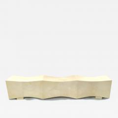 Karl Springer LTD Karl Springer Ltd Freeform Beige Parchment Cameo 3 Seat Bench - 4307297