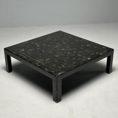 Karl Springer LTD Karl Springer Mid Century Modern Square Coffee Table Tessellated Stone Brass - 3445797