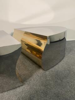 Karl Springer LTD Karl Springer Modern Stainless Steel Bronze Center Freeform Cocktail Table - 4172156