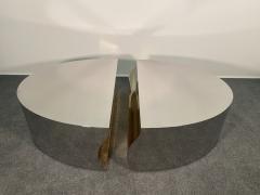 Karl Springer LTD Karl Springer Modern Stainless Steel Bronze Center Freeform Cocktail Table - 4172160