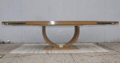 Karl Springer LTD Karl Springer Style Art Deco Dining Table With Two Leaves - 1542619