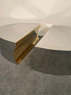 Karl Springer LTD Modern Stainless Steel Bronze Center Freeform Cocktail Table Karl Springer - 4641651