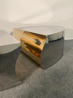 Karl Springer LTD Modern Stainless Steel Bronze Center Freeform Cocktail Table Karl Springer - 4641653