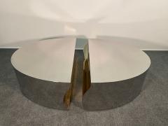 Karl Springer LTD Modern Stainless Steel Bronze Center Freeform Cocktail Table Karl Springer - 4641654
