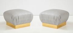 Karl Springer LTD Pair of Karl Springer Ottomans - 3446794