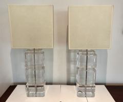 Karl Springer LTD Pair of Liquid Lucite Column Table Lamps by Karl Springer - 874702