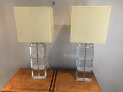 Karl Springer LTD Pair of Liquid Lucite Column Table Lamps by Karl Springer - 874705
