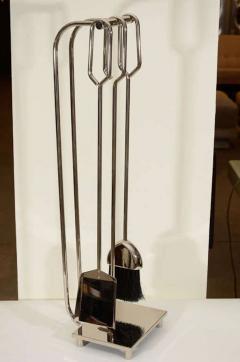 Karl Springer LTD Springer Style Polished Nickel Fireplace Tools - 3915503