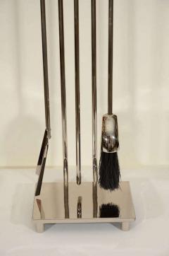 Karl Springer LTD Springer Style Polished Nickel Fireplace Tools - 3915506