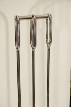 Karl Springer LTD Springer Style Polished Nickel Fireplace Tools - 3915507