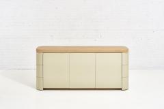 Karl Springer Lacquered Grasscloth Credenza attributed to Enrique Garcel circa 1970 - 1958371