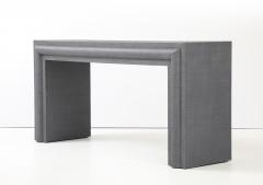 Karl Springer Lacquered Linen Console Table in the style of Karl Springer  - 4622205
