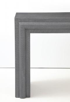 Karl Springer Lacquered Linen Console Table in the style of Karl Springer  - 4622207
