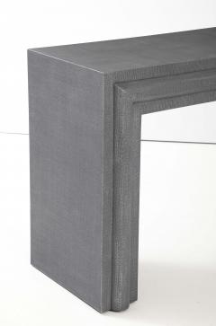 Karl Springer Lacquered Linen Console Table in the style of Karl Springer  - 4622213