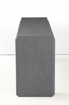 Karl Springer Lacquered Linen Console Table in the style of Karl Springer  - 4622215