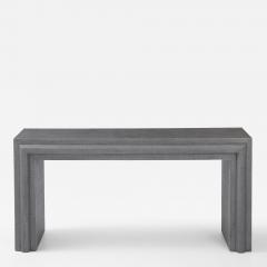 Karl Springer Lacquered Linen Console Table in the style of Karl Springer  - 4623309