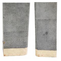 Karl Springer Large Blue Shagreen Cocktail Table Bone Inlay Style of Karl Springer 1985 - 4529799