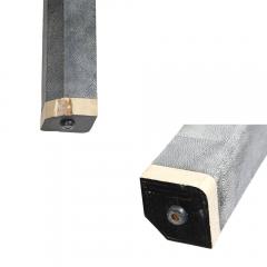 Karl Springer Large Blue Shagreen Cocktail Table Bone Inlay Style of Karl Springer 1985 - 4529800