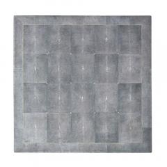 Karl Springer Large Blue Shagreen Cocktail Table Bone Inlay Style of Karl Springer 1985 - 4529802