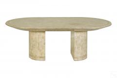 Karl Springer Large Dining Table with Stone Mosaic Surface by Karl Springer - 2771236