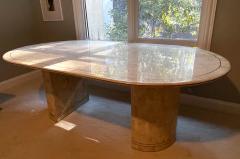 Karl Springer Large Dining Table with Stone Mosaic Surface by Karl Springer - 2771242