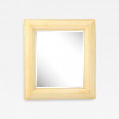 Karl Springer Large Lacquered Goatskin Beveled Wall Mirror by Karl Springer - 2626332