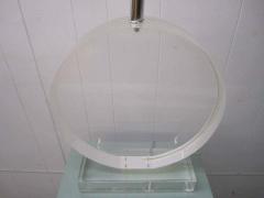 Karl Springer Large Scale Karl Springer Style Circular Lucite Lamp Hollywood Regency Modern - 1807925