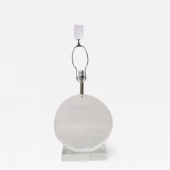 Karl Springer Large Scale Karl Springer Style Circular Lucite Lamp Hollywood Regency Modern - 1810197