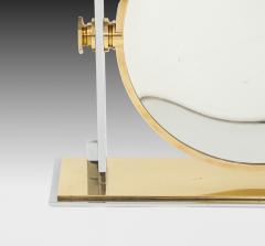 Karl Springer Large Vanity Mirror in Brass and Chrome by Karl Springer - 3095009