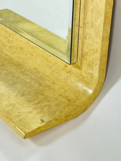 Karl Springer Large Wall Mirror in the Style of Karl Springer - 2727814