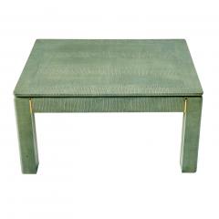 Karl Springer Lizard Skin Side End Table with Brass Trim 1970 - 4315840
