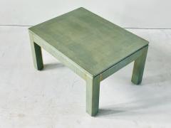 Karl Springer Lizard Skin Side End Table with Brass Trim 1970 - 4315842