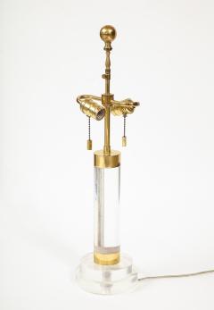 Karl Springer Lucite and Brass Bouilotte Table Lamp by Karl Springer c 1980s - 1224306