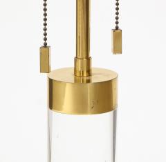 Karl Springer Lucite and Brass Bouilotte Table Lamp by Karl Springer c 1980s - 1224310