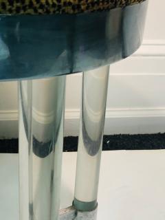 Karl Springer Lucite and Chrome Bench in the Style of Karl Springer - 916440