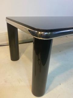 Karl Springer MODERN BLACK MARBLE AND CHROME COFFEE TABLE BY KARL SPRINGER - 1640516