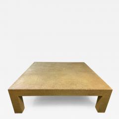 Karl Springer MODERN FAUX GRASSCLOTH COFFEE TABLE - 2879099