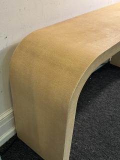 Karl Springer MODERN GRASSCLOTH WATERFALL CONSOLE IN THE MANNER OF KARL SPRINGER - 4318017