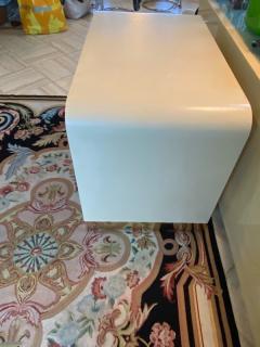 Karl Springer MODERN LINEN AND BRASS WATERFALL CONSOLE - 2181546