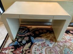 Karl Springer MODERN LINEN AND BRASS WATERFALL CONSOLE - 2181562