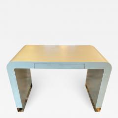 Karl Springer MODERN LINEN AND BRASS WATERFALL CONSOLE - 2229180
