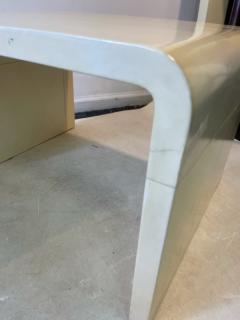 Karl Springer MODERN PAIR OF GOATSKIN WATERFALL TABLES - 2344442